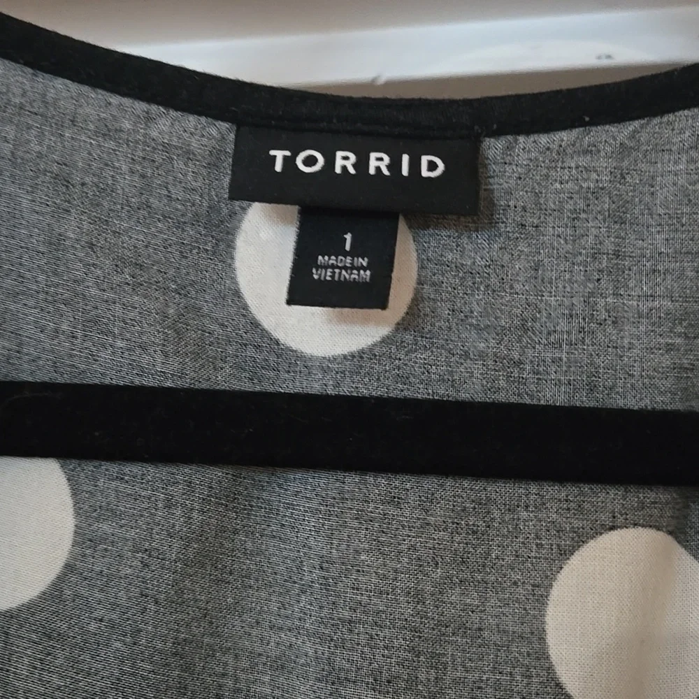 Torrid Black And White Polka Dot Midi Dress Size 1X - Picture 2 of 15